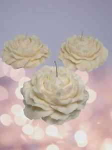 3pcs Scented Candle | Handmade Soy Wax | Home Decor | Gift Idea | White Roses - Picture 1 of 4