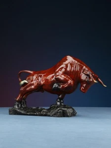16 inch,large brass bull home feng shui treasure wealth wealth fortune ox statue - Picture 1 of 12