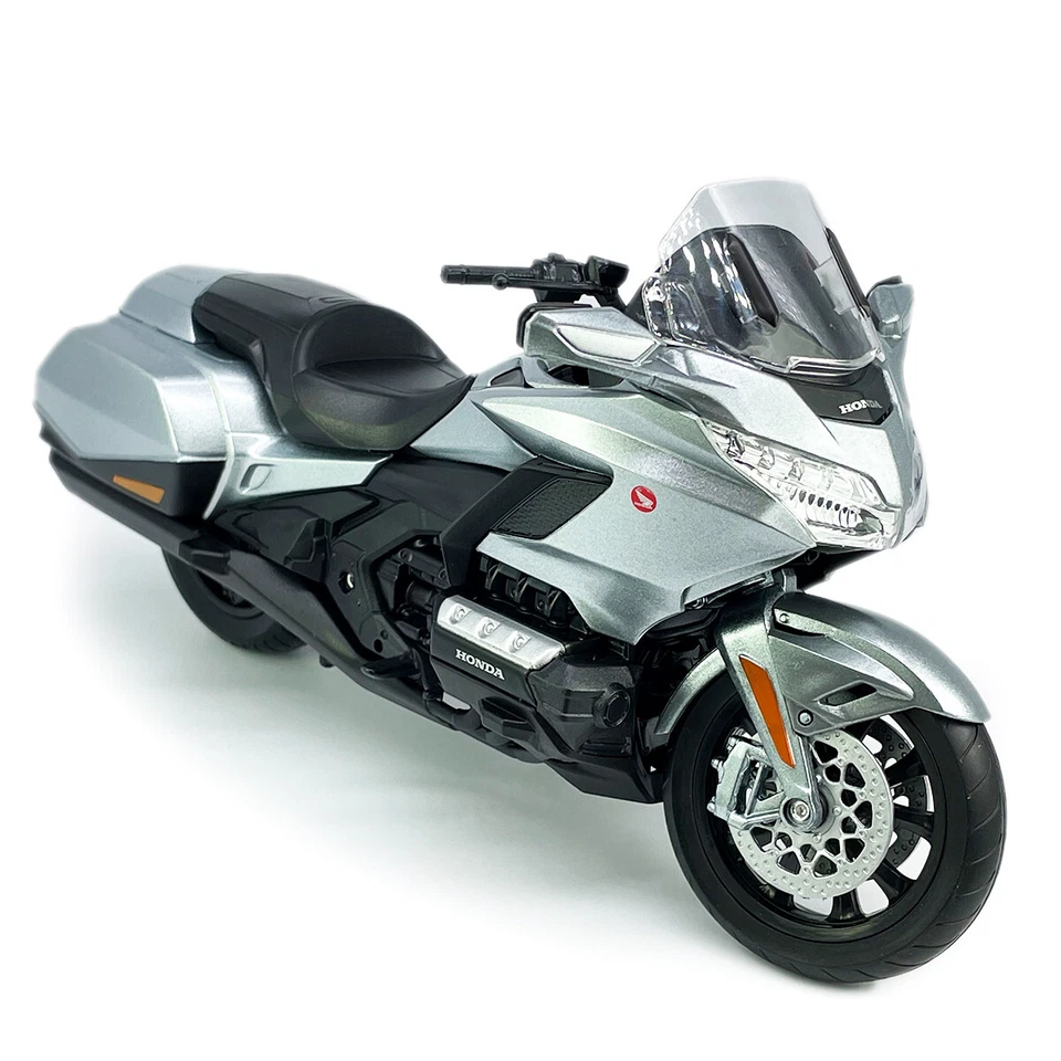 1/12 Honda Gold Wing 2020 modelo de motocicleta diecast motocicleta juguete niños plateado Foto 1 de 4
