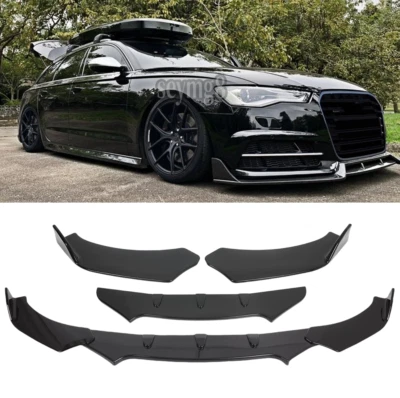 Glossy Black Car Front Bumper Spoiler Splitter Body For Audi A8/S8 A7 S7 C7 4G Foto 1 de 4