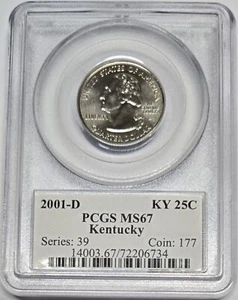 2001-D Kentucky Quarter - PCGS MS67 - Picture 1 of 2