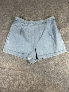 Madewell Shorts Women's XL Pull On Elastic Waist Denim Jean 100% Cotton Pockets - Picture 1 of 10
