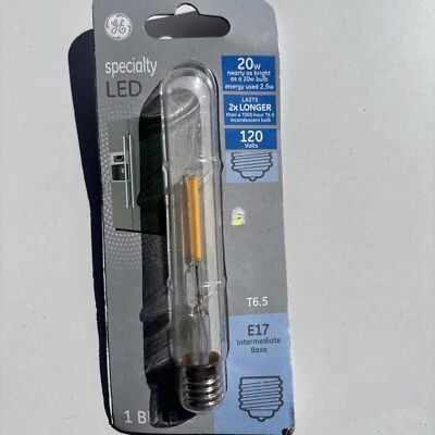 GE Specialty LED 20-Watt EQ 5.3-in T6.5 Soft White Appliance Bulb, E17 New… - Image 1 of 3