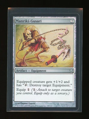 MTG FOIL Saviors of Kamigawa MANRIKI-GUSARI Artifact Equipment LP Hammer Time ++ - Image 1 of 3