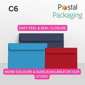 C6/A6 (114x162mm) Coloured Envelopes Crafts Greeting Cards & Party Invitations - Picture 1 of 22