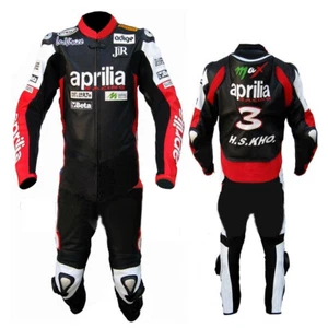 APRILIA Traje de Cuero de la Motocicleta Biker Chaqueta de Cuero Pantalón 48,54 - Imagen 1 de 2
