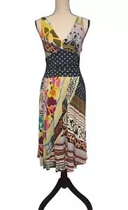 Abito midi FUZZI By Jean Paul Gaultier XS tulle elasticizzato multicolore vintage - Foto 1 di 7