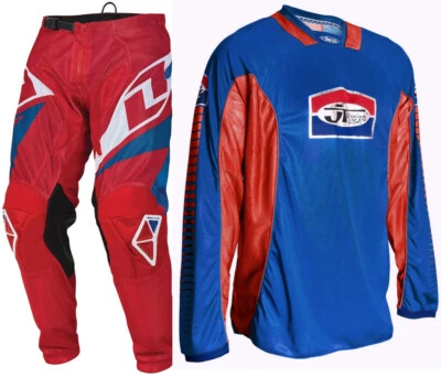 ONE INDUSTRIES VENTED JT RACING MOTOCROSS KIT RED BLUE pants jersey patriot - Image 1 of 3