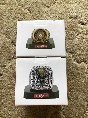 Lot Of 2 Milwaukee Bucks Championship Rings 1971 2021 Palermo’s Paperweights New Cover