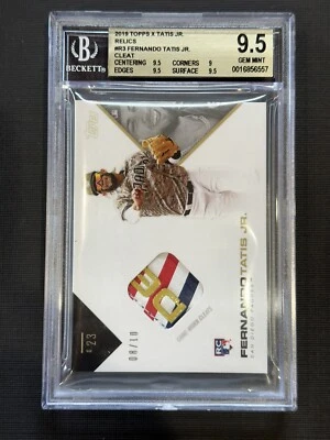 2019 Topps X FERNANDO TATIS JR 0.23 Relic Game Worn Cleats 08/10 BGS 9.5 Gem RC - Image 1 of 2