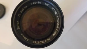 Vivitar 75-300mm Lens 1:4.5-5.6 MC Macro Focusing Zoom w/case Japan Vintage - Picture 1 of 12