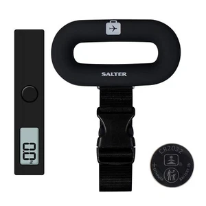 Salter Luggage Scale Compact Handheld Portable Suitcase Weight for Travel Black - Picture 1 of 12