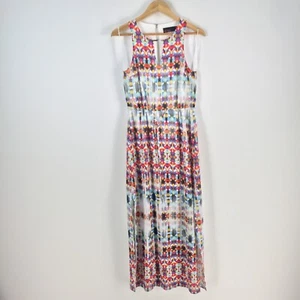 Wish womens dress size 8 maxi multicolour geometric sleeveless 076108 - Picture 1 of 10