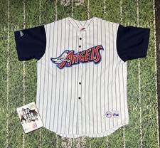 LA Angels MLB Majestic Baseball Jersey Sz Xl 5643 California Ohtani Pinstripe