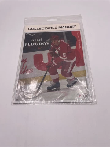 MAGGERS  #91 Sergei Fedorov Detroit  Red Wings   6 X 7 1/2 Inches 1996 Magnet Cover