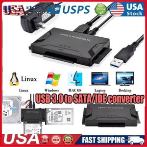 USB 3.0 to IDE & SATA Converter External Hard Drive Adapter Kit 2.5"/3.5" Cable - Afbeelding 1 van 14