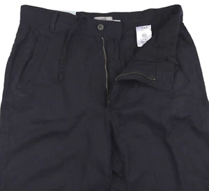 M&S Mens Marks and Spencer Blue Linen Trousers Size 45 Leg 34 LABEL FAULT - Picture 1 of 12