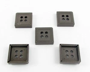 Lot of (5) Berg PLCC-84P-T-2 Sockets 84 Positions 1 Amp 250 Volts - Picture 1 of 3