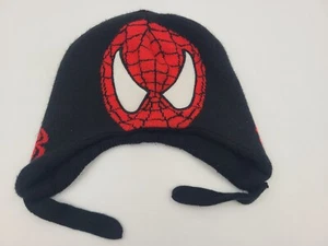 Youth Spider-Man Ear Flaps Tassels Beanie Winter Knit Hat Stocking Cap Boy Girl - Picture 1 of 4