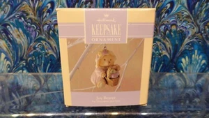 Hallmark Easter Spring Ornament Joy Bearer 1992 Bear Wicker Basket of Eggs NEW - Picture 1 of 3