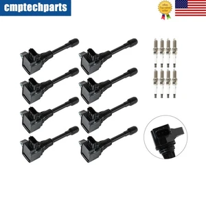 8× Ignition Coils Spark Plug Kit for INFINITI QX80 2014-2020 QX56 2011-2013 5.6L - Picture 1 of 11