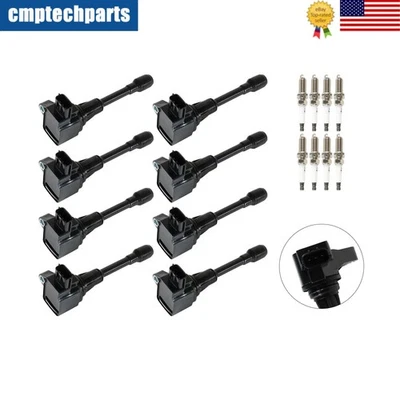 8× Ignition Coils Spark Plug Kit for INFINITI QX80 2014-2020 QX56 2011-2013 5.6L - Image 1 of 4
