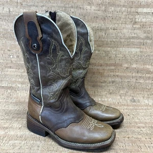 Craigs Botas Vaqueras Occidentales Cuero Marrón Puntera Cuadrada Niños Talla 11 - Imagen 1 de 10