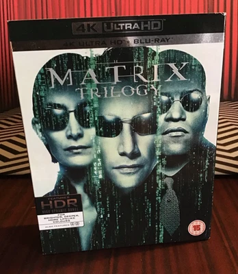 THE MATRIX Trilogy (4K UHD Blu-ray) 3-Film/9-Disc. BOX SET. Keanu Reeves - Image 1 of 4