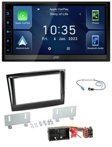 JVC DAB Bluetooth MP3 USB 2DIN Autoradio für Fiat Doblo ab 2015 piano schwarz - Bild 1 von 10