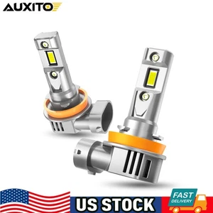 OXILAM H11 LED Headlight 6500K Low Beam Bulbs Conversion Kit Crystal White 2x J - Picture 1 of 10