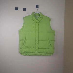 Cabela's Quilted Goose Down Puffer Vest in Lime Green Size L - Picture 1 of 9