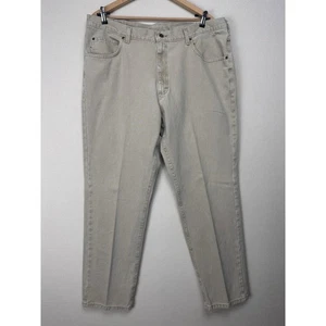 Vintage L.L. Bean Herren 34x32 Double L Natural Fit Jeans Union Made USA Beige Arbeit - Bild 1 von 13