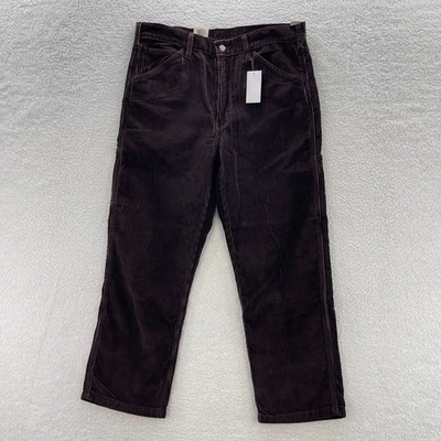 Pantalones Levi's 568 Para Hombre 34x32 Marrón Pana Anchos Ballena Sueltos Carpintero Ropa de Trabajo Foto 1 de 4