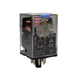Omron Mks2Pidc110 Relay 2Spdt, 10A // 110DC, Octal Test Button - Picture 1 of 1