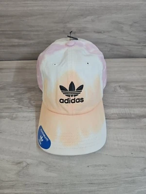 Adidas Originales Relajado Color Precurvo Lavado Tie-Dye Sombrero Gorra Blanco Naranja Rosa Foto 1 de 4
