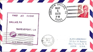 Frontier Airlines First Flight Dallas DFW Texas - Shreveport Louisiana - 1979 - Picture 1 of 2