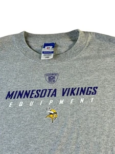Maglia vintage Minnesota Vikings NFL Reebok taglia large grigia calcio manica lunga - Foto 1 di 10