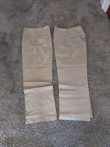 Vintage USMC Khaki Trousers 1968 Size 39x32 2 Pair - Picture 1 of 5