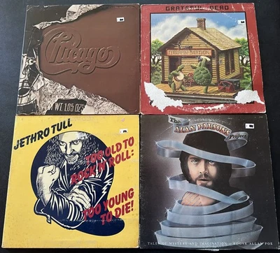 1970s ROCK vinyl LP lot - Chicago - Grateful Dead - Jethro Tull - Alan Parsons Foto 1 de 4