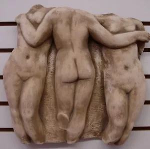 Drei Grazien Griechisches Relief Skulptur Wandrelief LOUVRE Museum - Bild 1 von 6