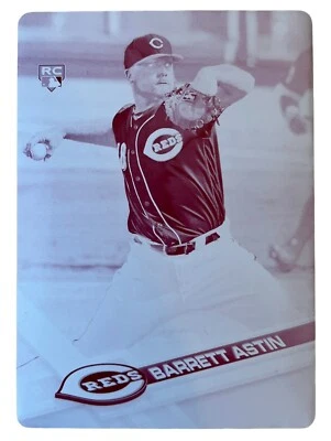 2017 Topps Update Barret Astin RC 1 di 1 piastra / 1 Cincinnati Reds - Immagine 1 di 2