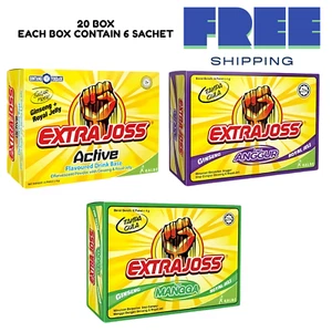 EXTRA JOSS 20 Box (120 SACHETS) Energy Drink Powder Sugar Free Boost Stamina - Picture 1 of 5