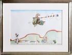 Saul Steinberg, Navajo Motel From Derriere Le Miroir, Lithograph, Signed In The