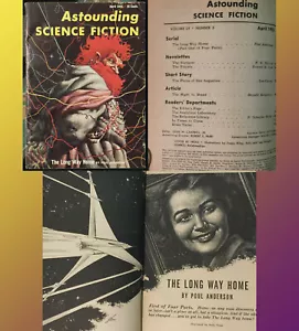 ASTOUNDING SCIENCE FICTION April 1955 V55#2 Vintage Sci-Fi Poul Anderson FREAS!! - Foto 1 di 5