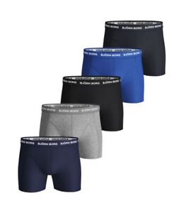 Björn Borg Solid Essential Boxer Shorts - 5PACK - BLUE DEPTHS