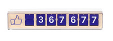 Facebook Daumen hoch Zähler 7-stellig für Geschäfte Läden Social Media Counter