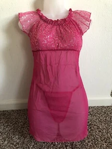 Must See!!! Vintage Unbranded Women’s Tank And Thong Magenta Pink Size M - Picture 1 of 12