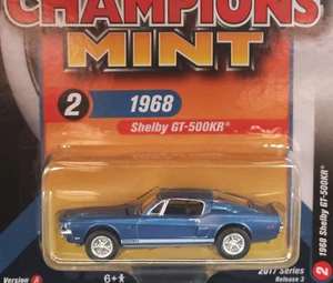 Racing Champions 68 1968 Shelby GT-500KR Mint Collectible Car 2017 Blue A - Picture 1 of 2