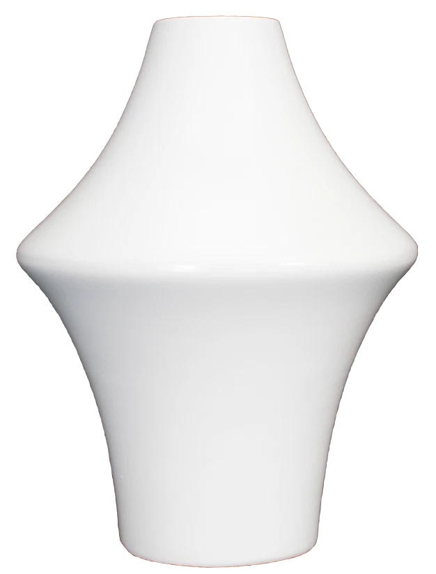 Jarrón de cerámica Kylix de 10 pulgadas ánfora urna de diamante arcilla cerámica porcelana blanco pequeño Foto 1 de 4