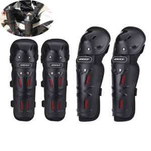 Motorcycle ATV Elbow Arm Leg Knee Shin Armor Guard Shield Cover Protector 4Pcs - Picture 1 of 12